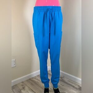 WonderWink Thrive Women’s Scrub Pants Blue Jogger Modern Fit Size M